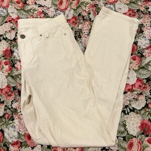 ann taylor women’s “modern fit” white corduroy straight leg pants